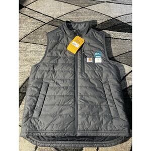 Carhartt Rain Defender Mens M Relaxed Fit Lightweight Insulated Vest Grey